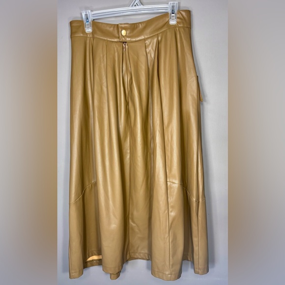 MOLLY BRACKEN Midi Faux Leather Skirt - Picture 6 of 8